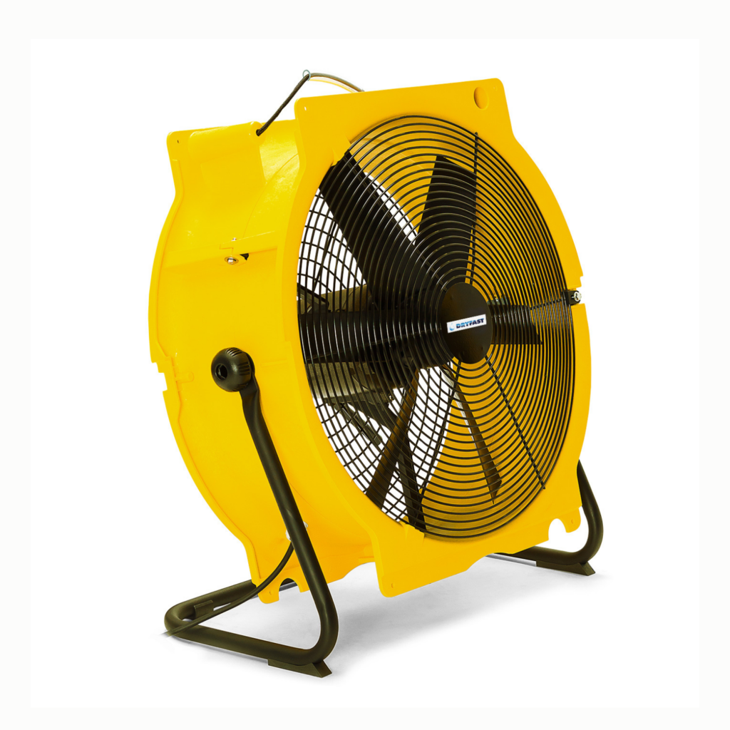 "Dryfast ventilator in beeld: Krachtige luchtverplaatsing met onze hoogwaardige Dryfast ventilator van Bouwdroger Limburg. Optimaliseer ventilatie en droogprocessen op de bouwplaats. Vertrouw op onze professionele apparatuur voor een effectieve vochtbestrijding.