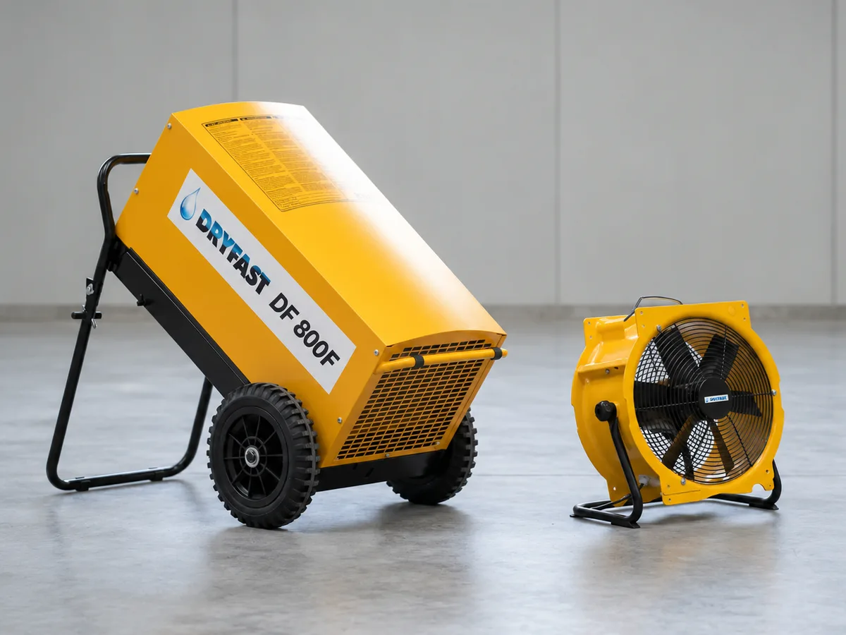 Combopakket Dryfast DF800F bouwdroger met ventilator